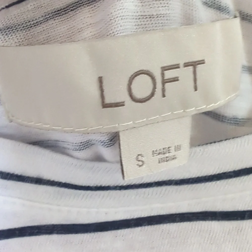 Loft Cotton Top Small Black And White